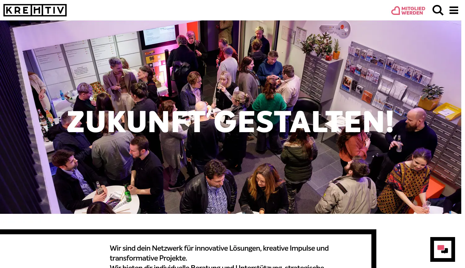 Website der Firma KREHTIV NETZWERK HANNOVER E. V.