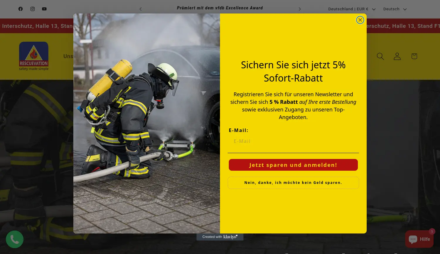 Website der Firma Löschigel GmbH