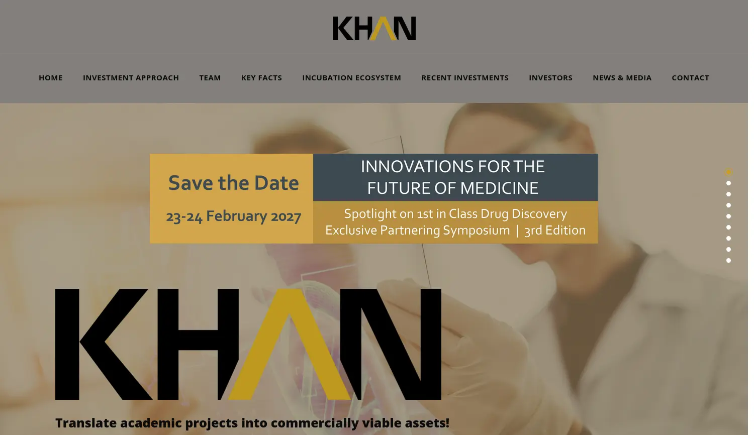 Website der Firma Khanu Fondsverwaltung GmbH