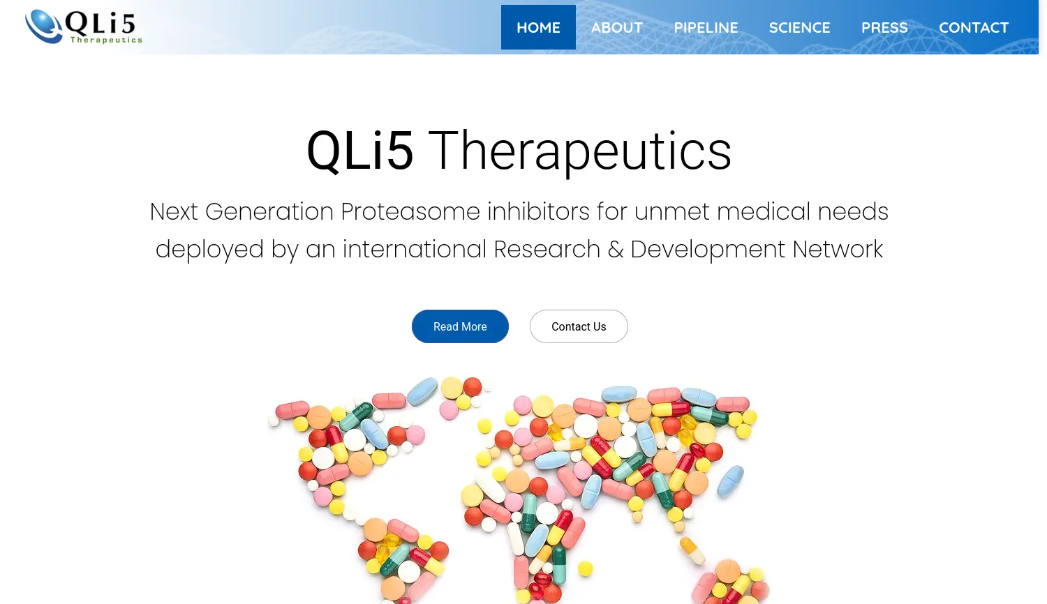 Website der Firma QLi5 Therapeutics AG