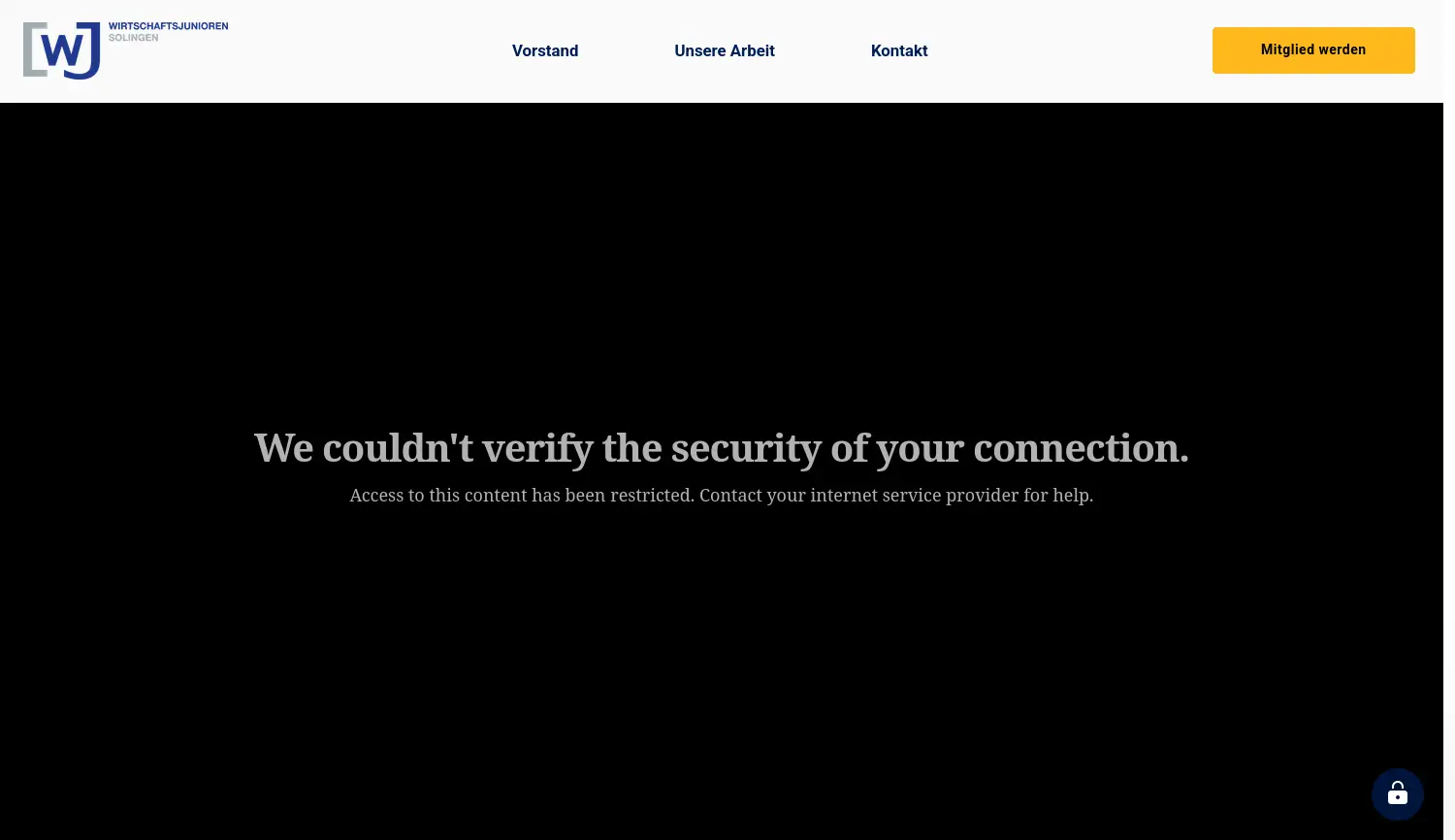 Website der Firma Wirtschaftsjunioren Solingen e.V.