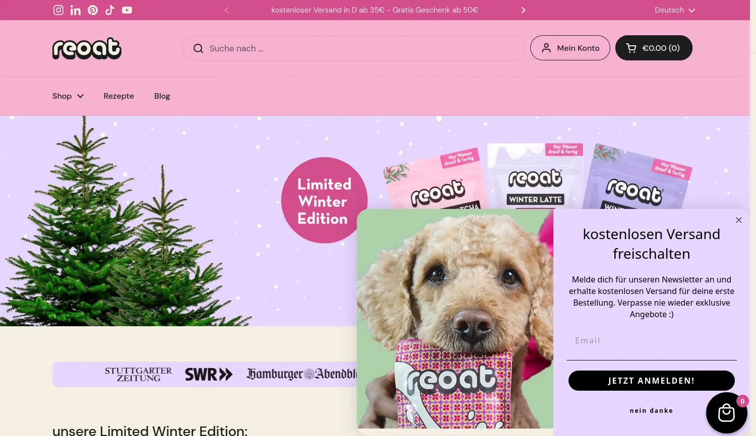 Website der Firma reoat