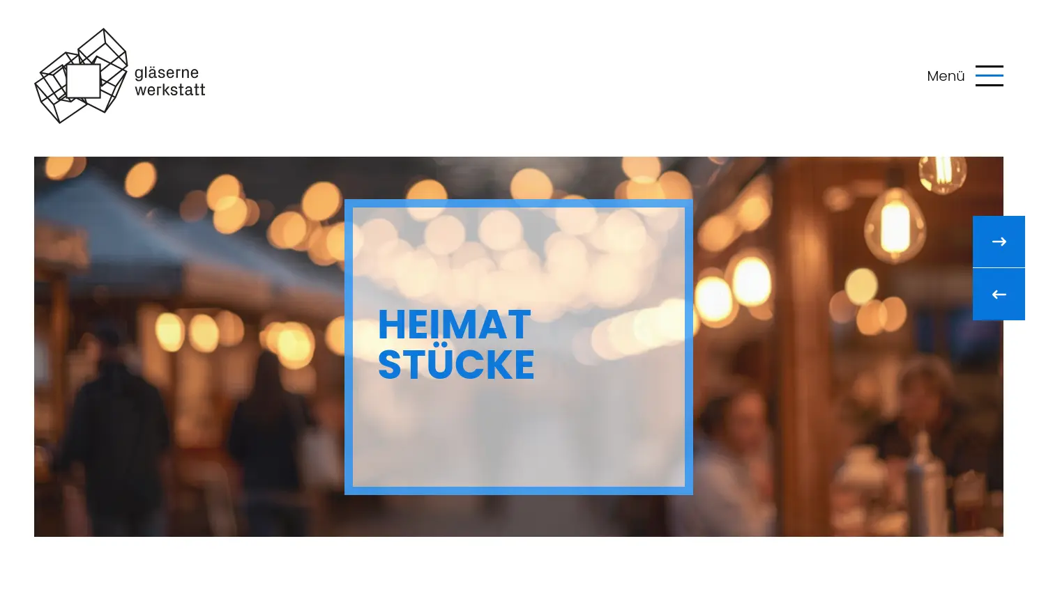 Website der Firma Gläserne Werkstatt Solingen