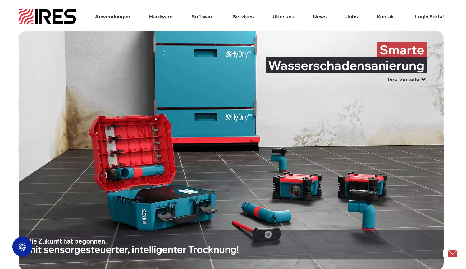 Website der Firma IRES Infrarot Energie Systeme GmbH