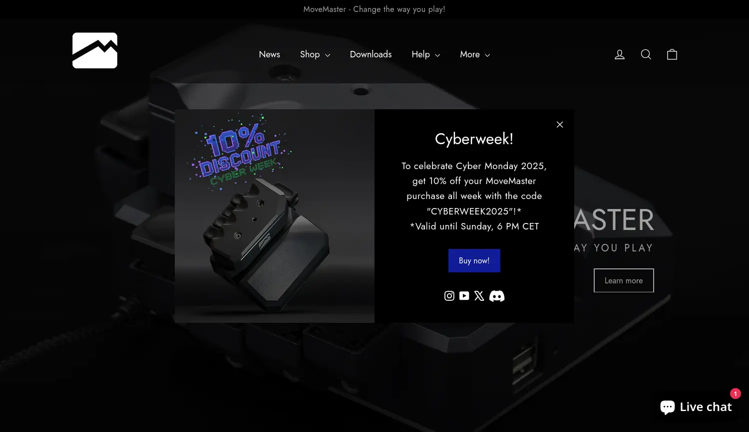 Website der Firma Movemaster GmbH