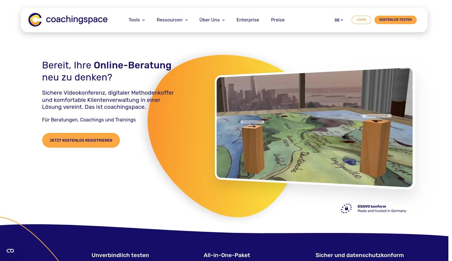 Website der Firma Coachingspace GmbH