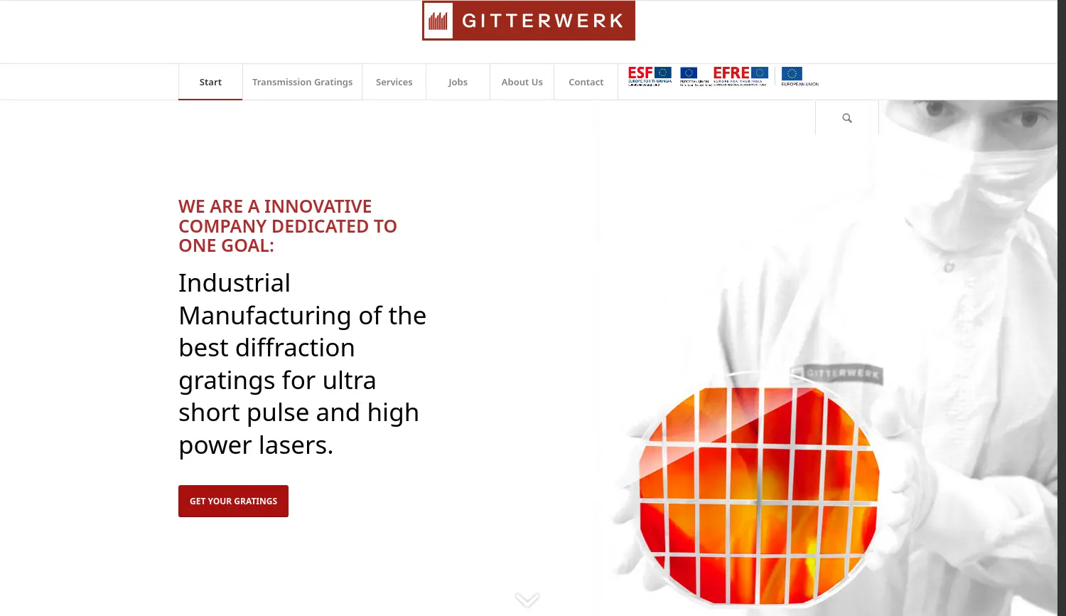 Website der Firma Gitterwerk GmbH