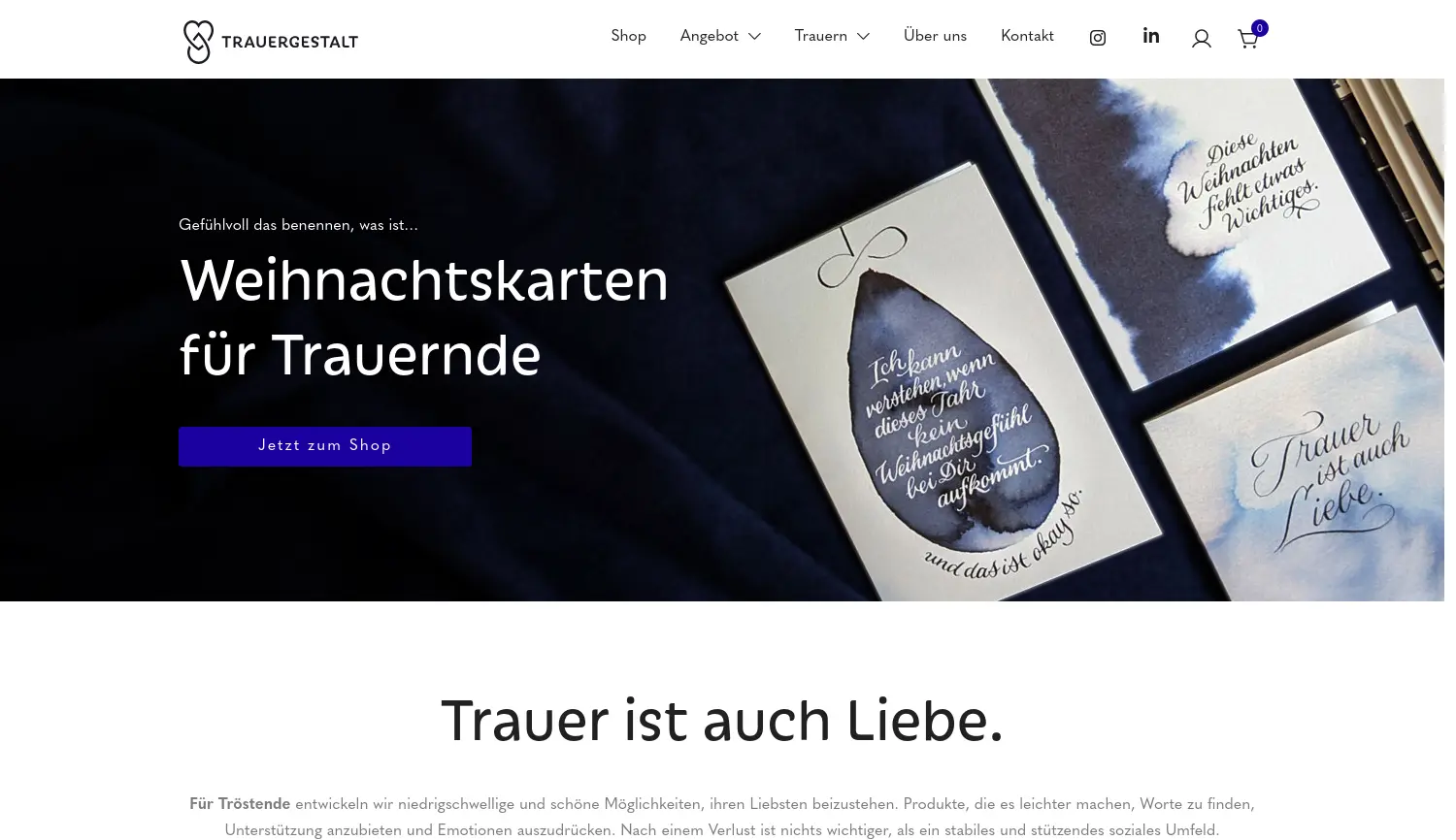 Website der Firma Einzelunternehmen Trauergestalt