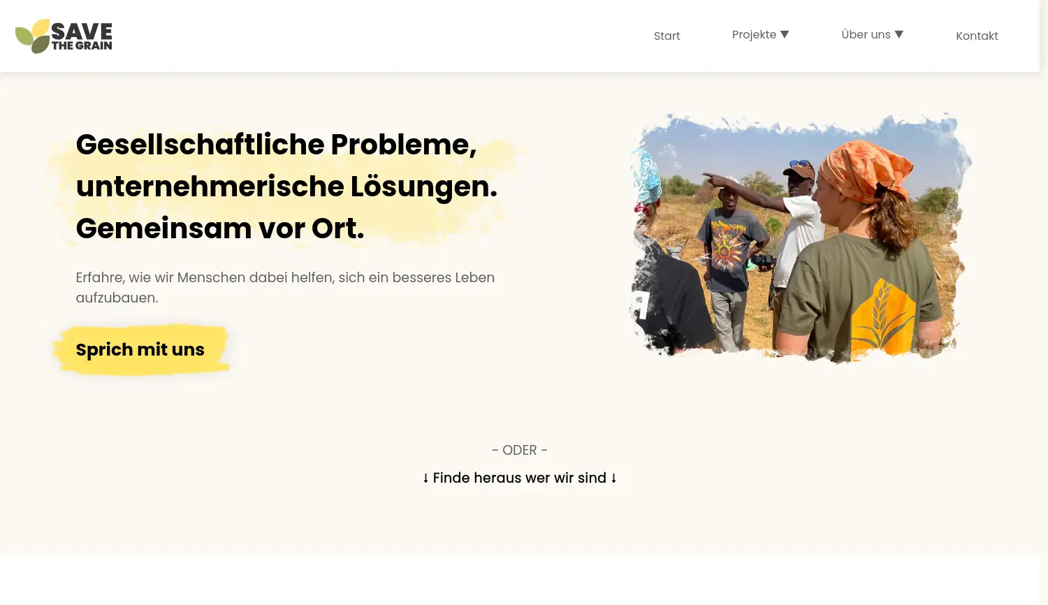 Website der Firma Enactus an der Universität zu Köln e.V.