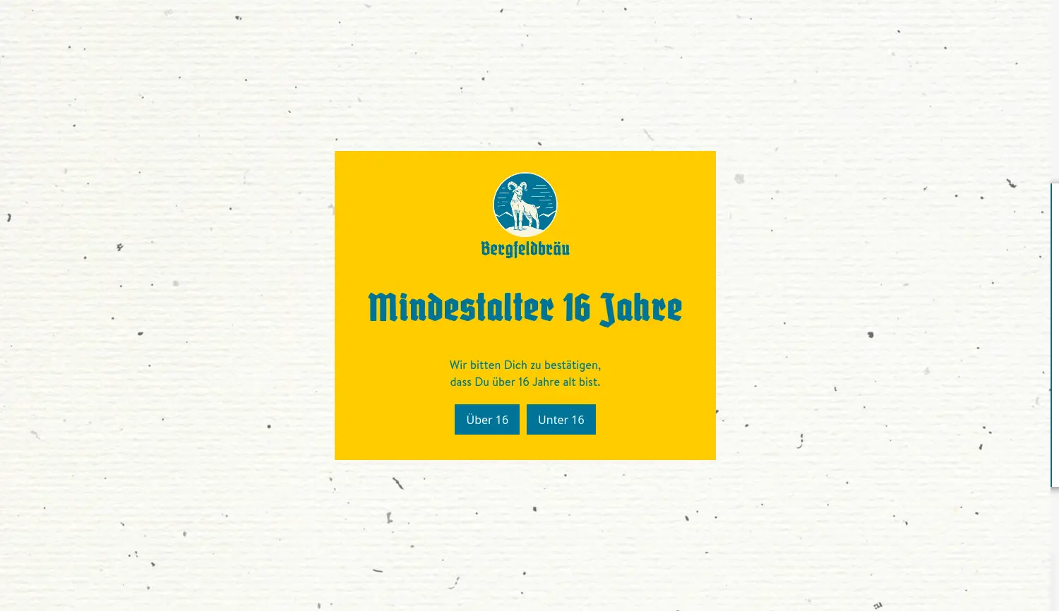 Website der Firma Bergfeldbräu GmbH