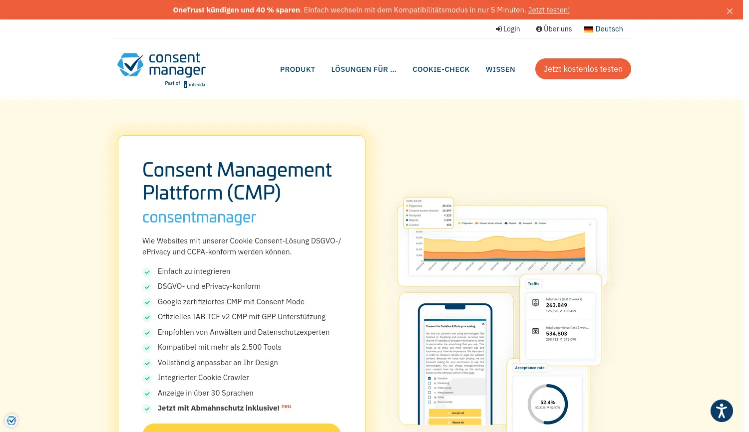 Website der Firma consentmanager