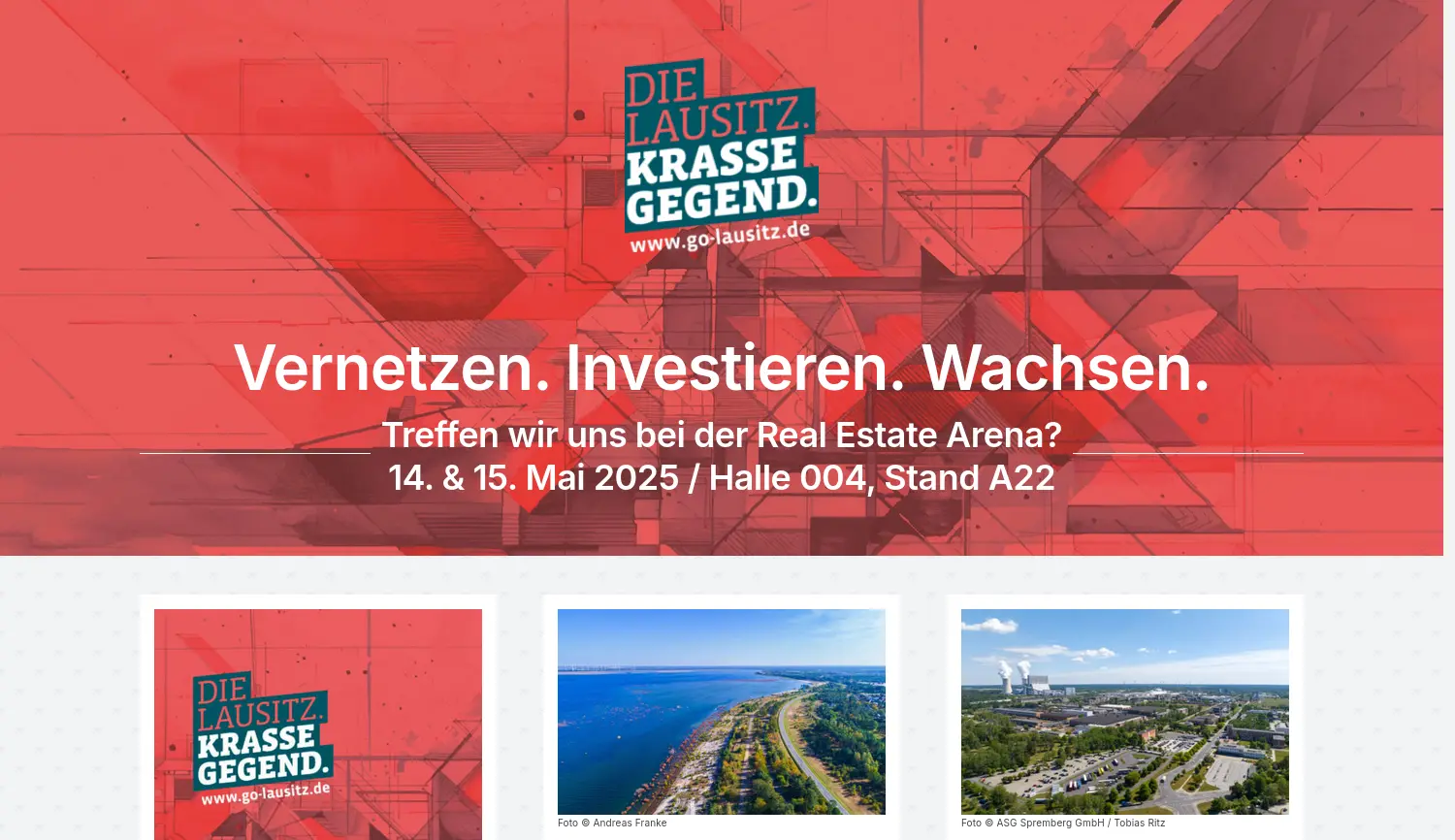 Website der Firma EGC Entwicklungsgesellschaft Cottbus mbH