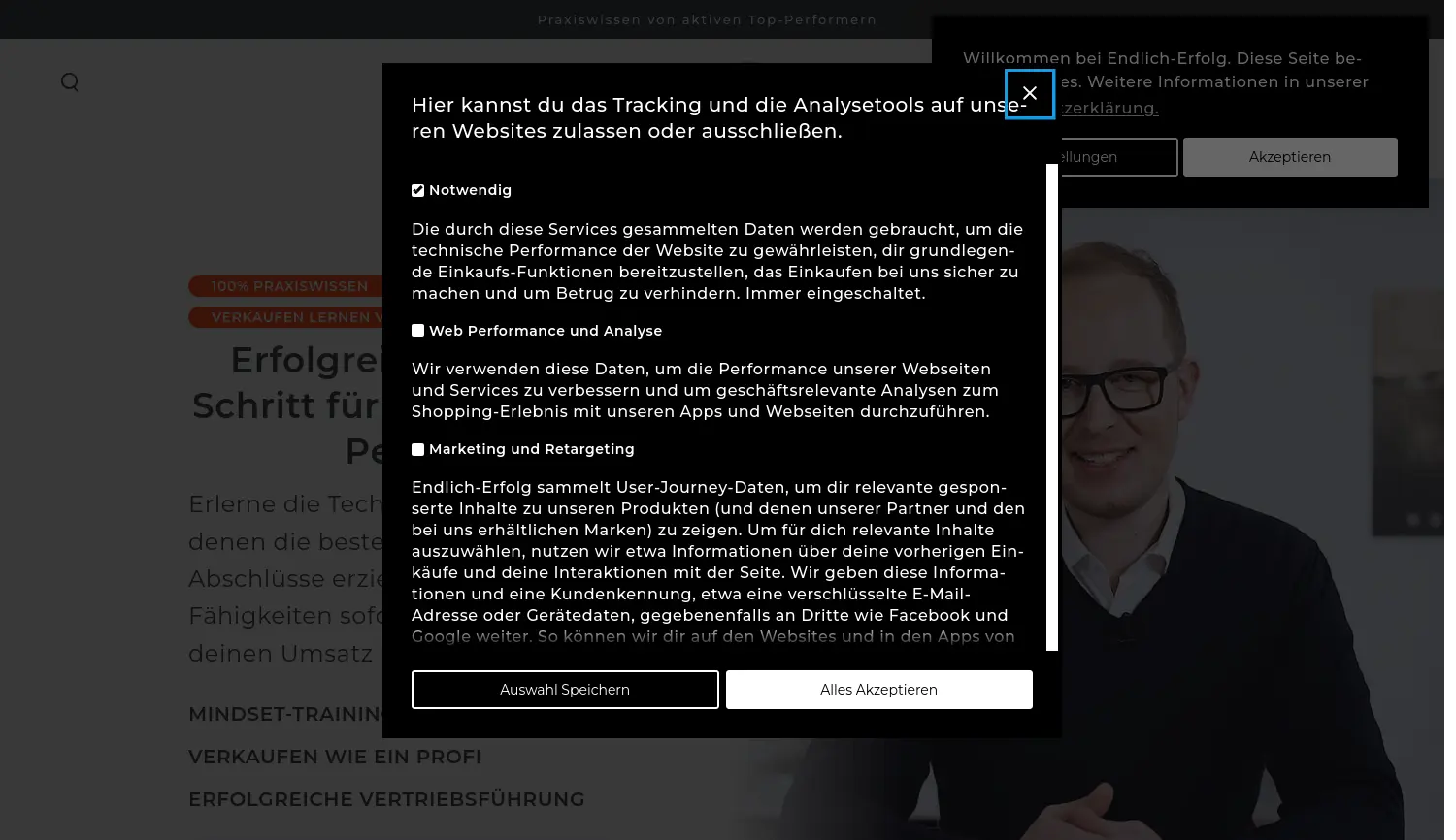 Website der Firma Endlich-Erfolg