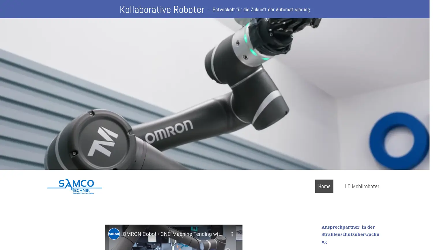 Website der Firma Samco Samariter & Co. GmbH