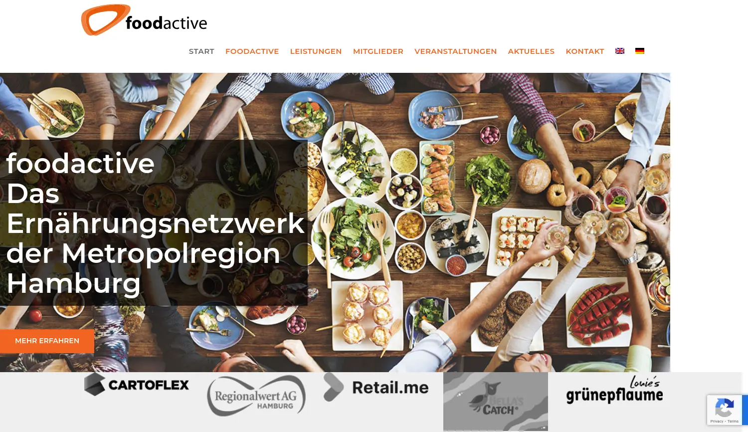 Website der Firma foodactive e.V.