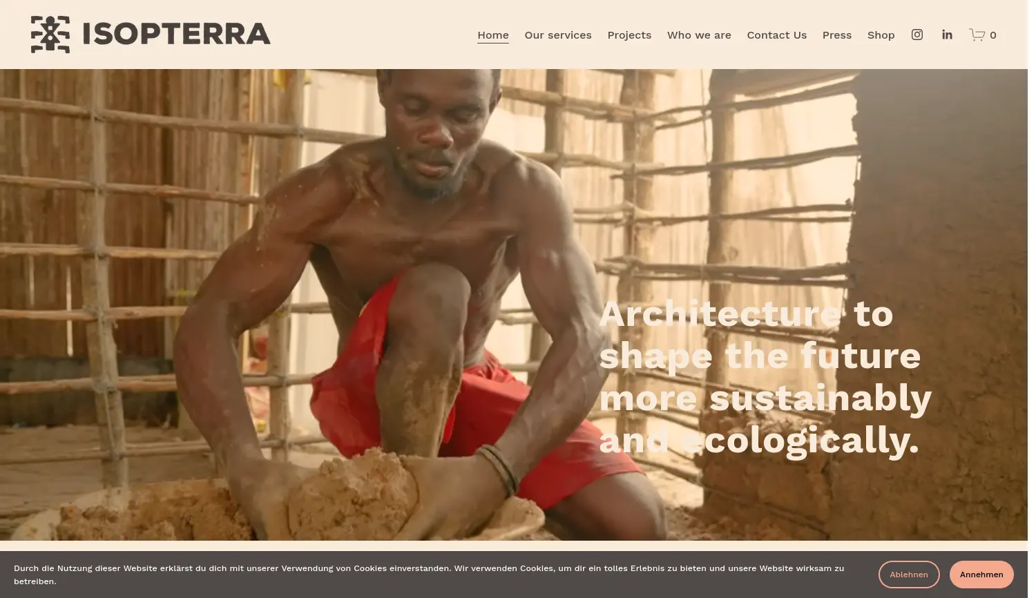 Website der Firma Isopterra
