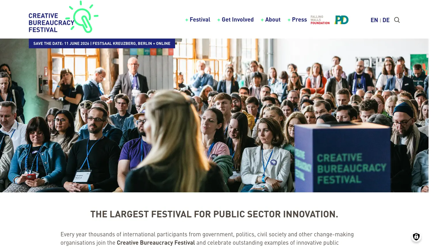 Website der Firma Falling Walls Foundation gGmbH