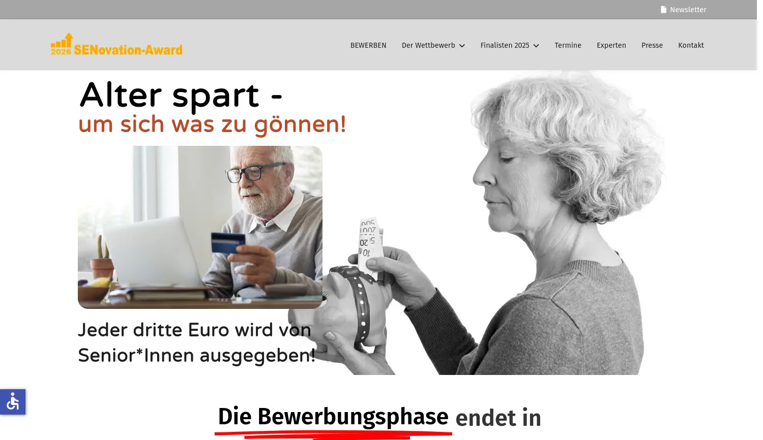 Website der Firma SENovation Award