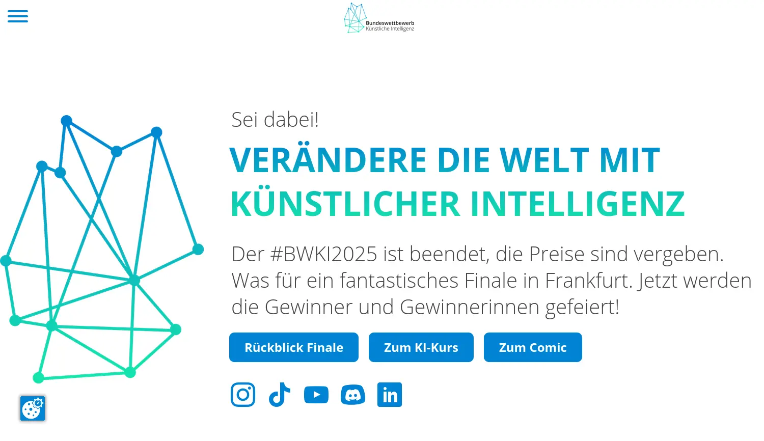 Website der Firma Bundeswettbewerb Künstliche Intelligenz