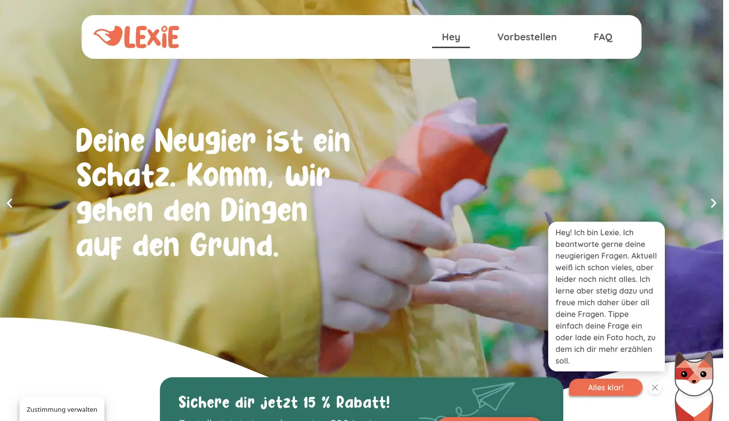 Website der Firma Lexie