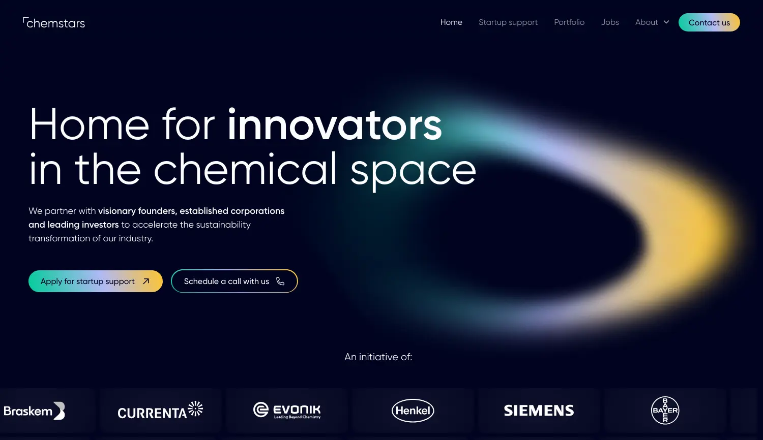 Website der Firma Chemie Wirtschaftsförderungs-GmbH