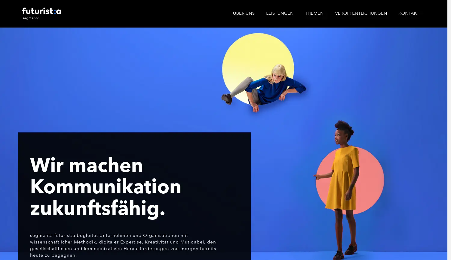 Website der Firma segmenta futurist:a GmbH
