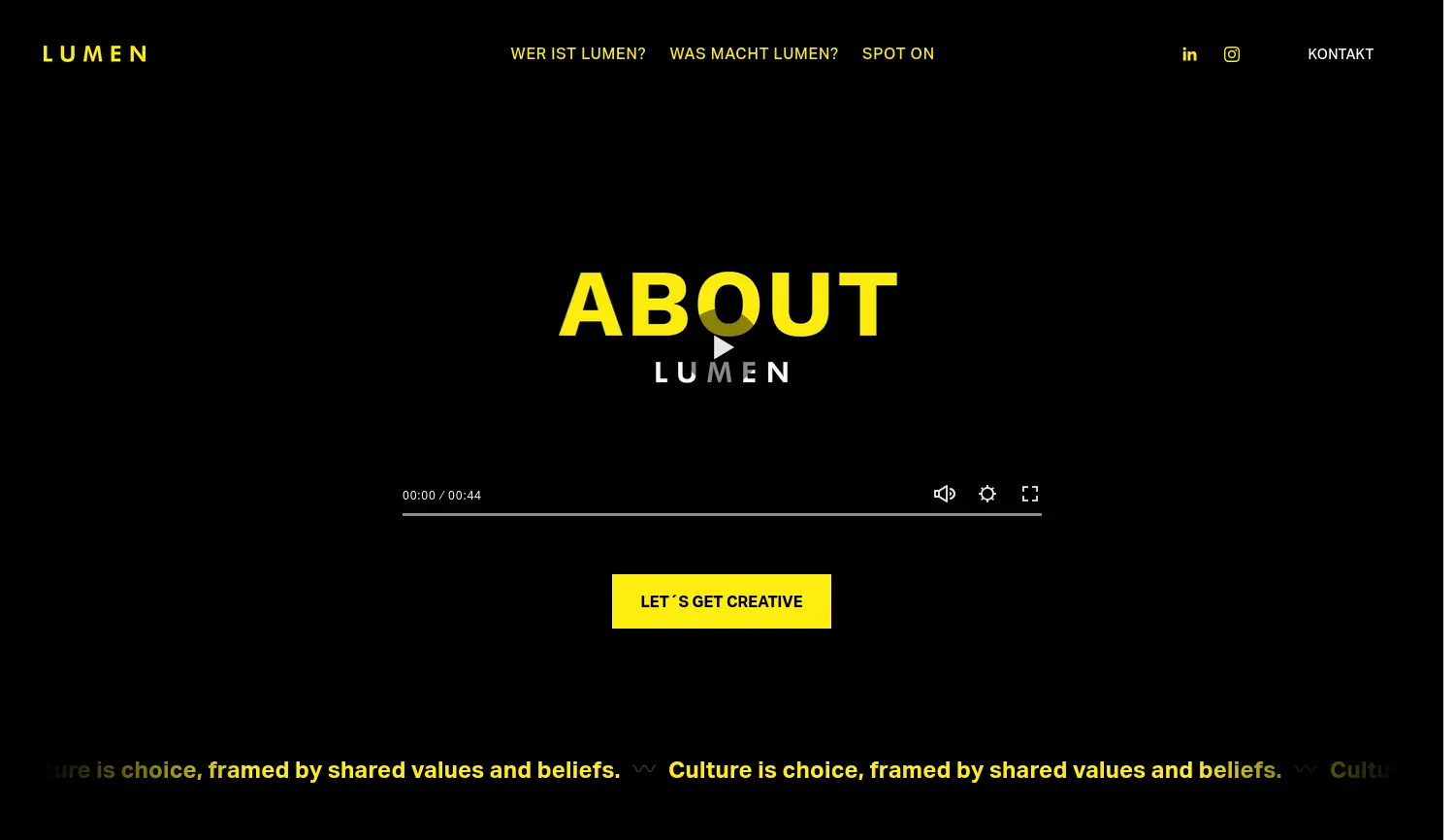 Website der Firma Lumen GmbH