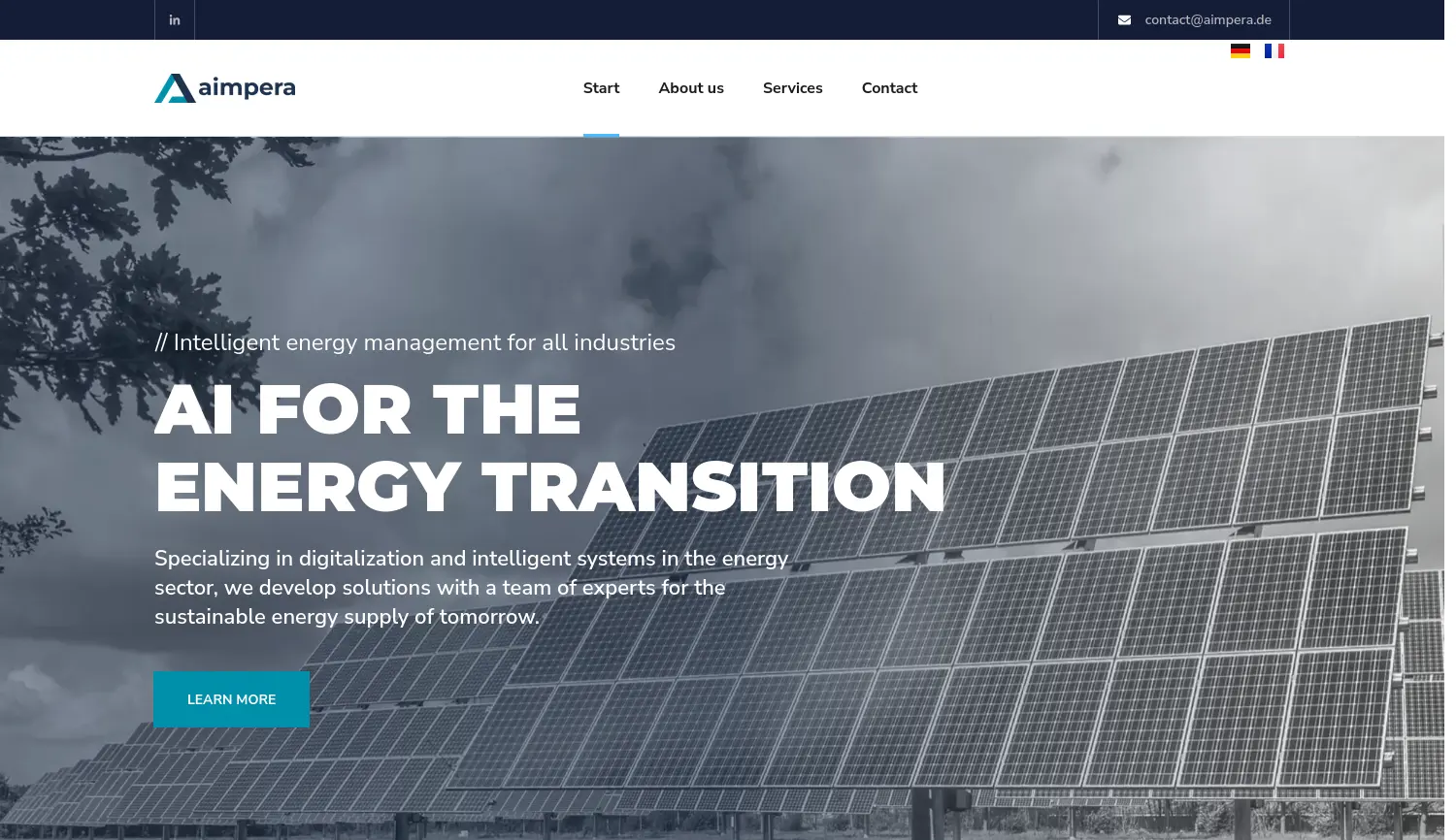 Website der Firma aimpera GmbH