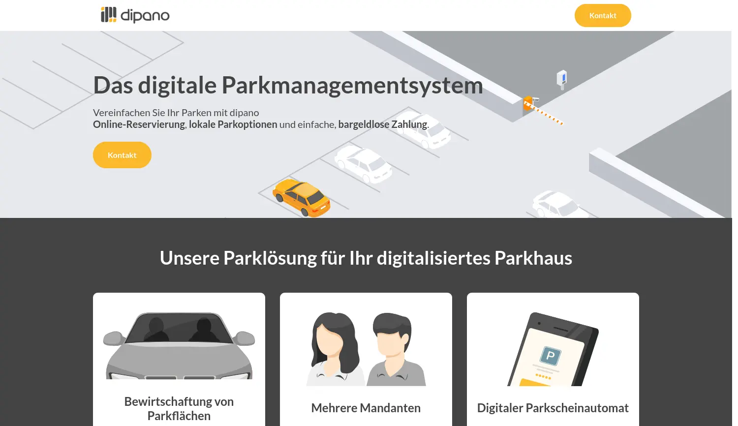 Website der Firma dipano GmbH