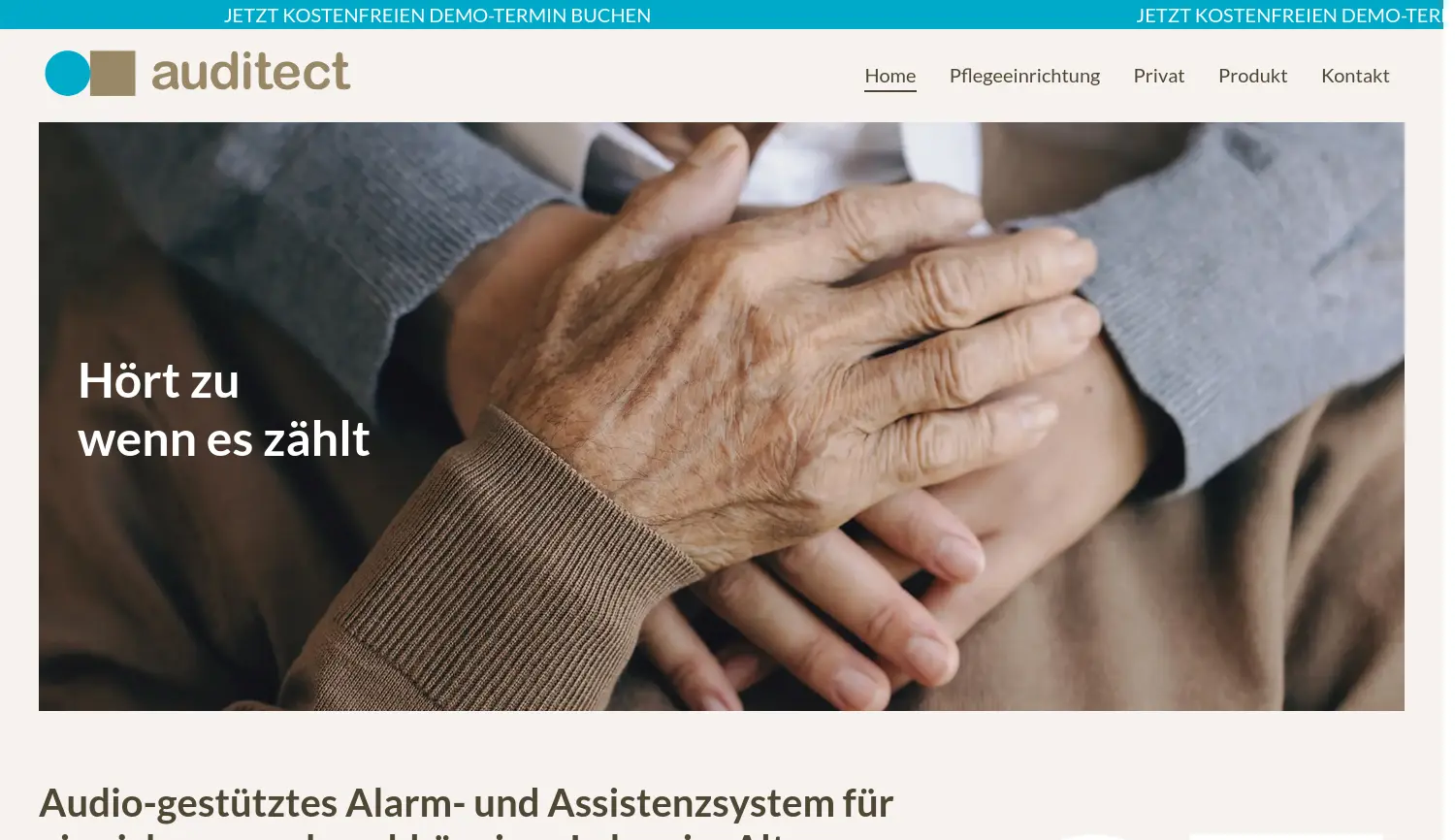 Website der Firma auditect GmbH