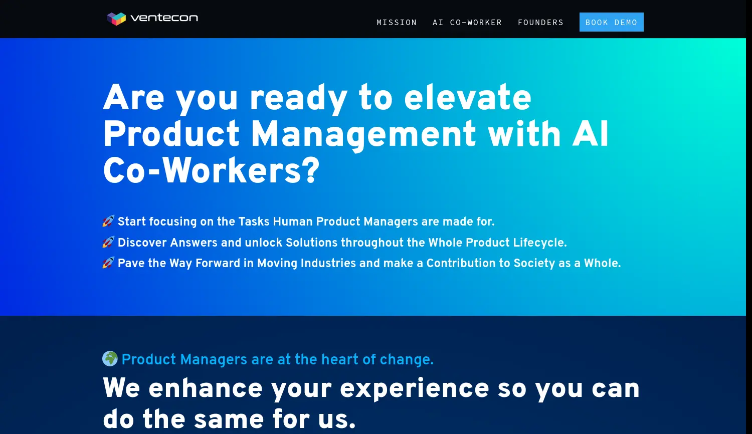 Website der Firma Ventecon Technologies GmbH