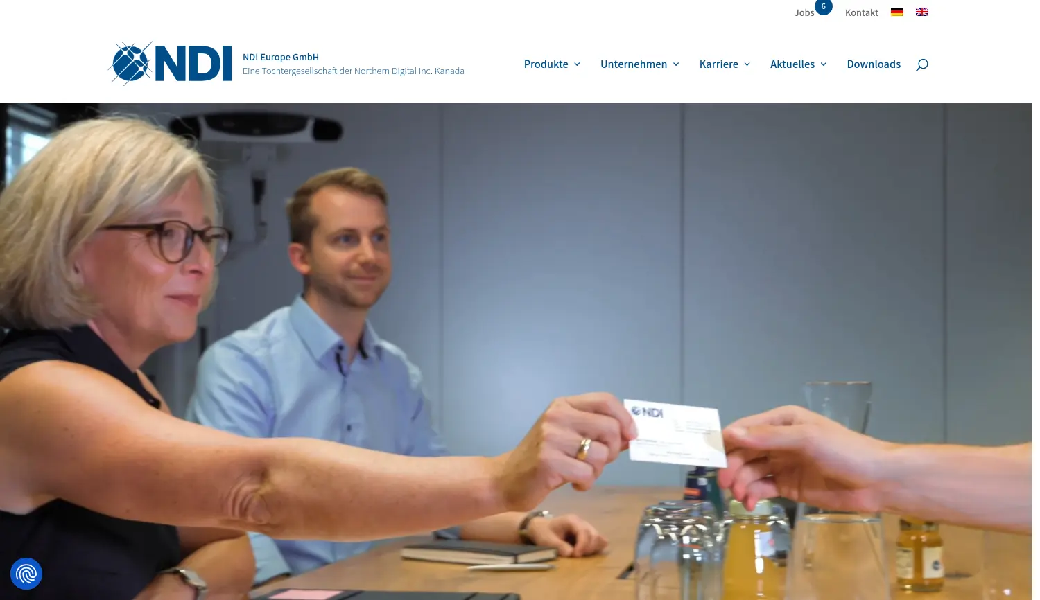 Website der Firma NDI Europe GmbH