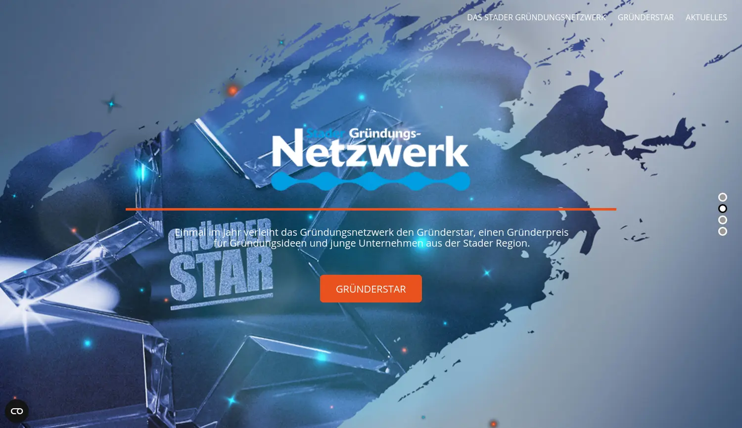 Website der Firma Stader Gründungsnetzwerk