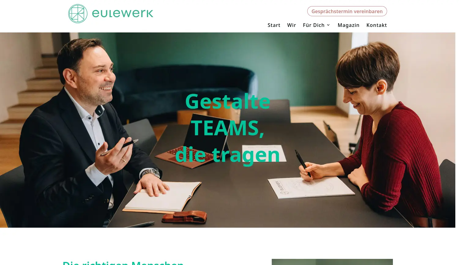 Website der Firma EULEWERK GmbH
