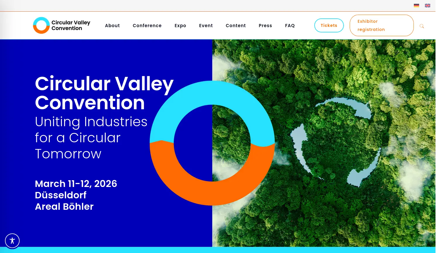 Website der Firma Messe Düsseldorf GmbH (Veranstalter)