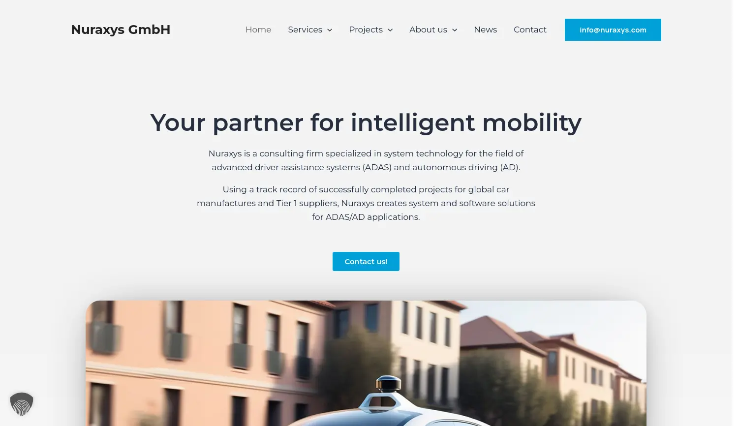 Website der Firma Nuraxys GmbH