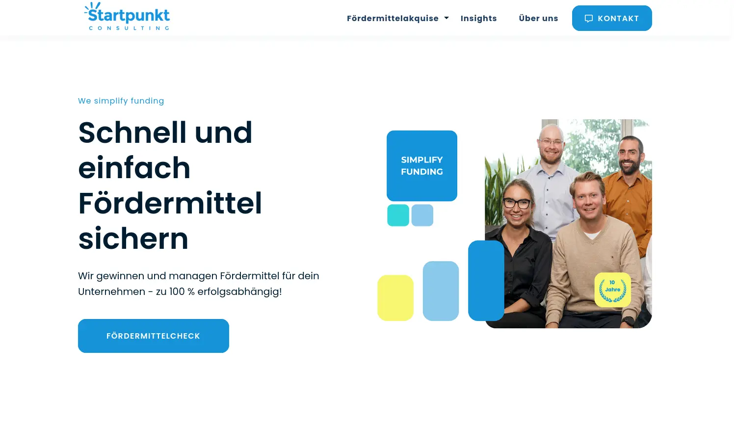 Website der Firma Startpunkt Consulting GmbH