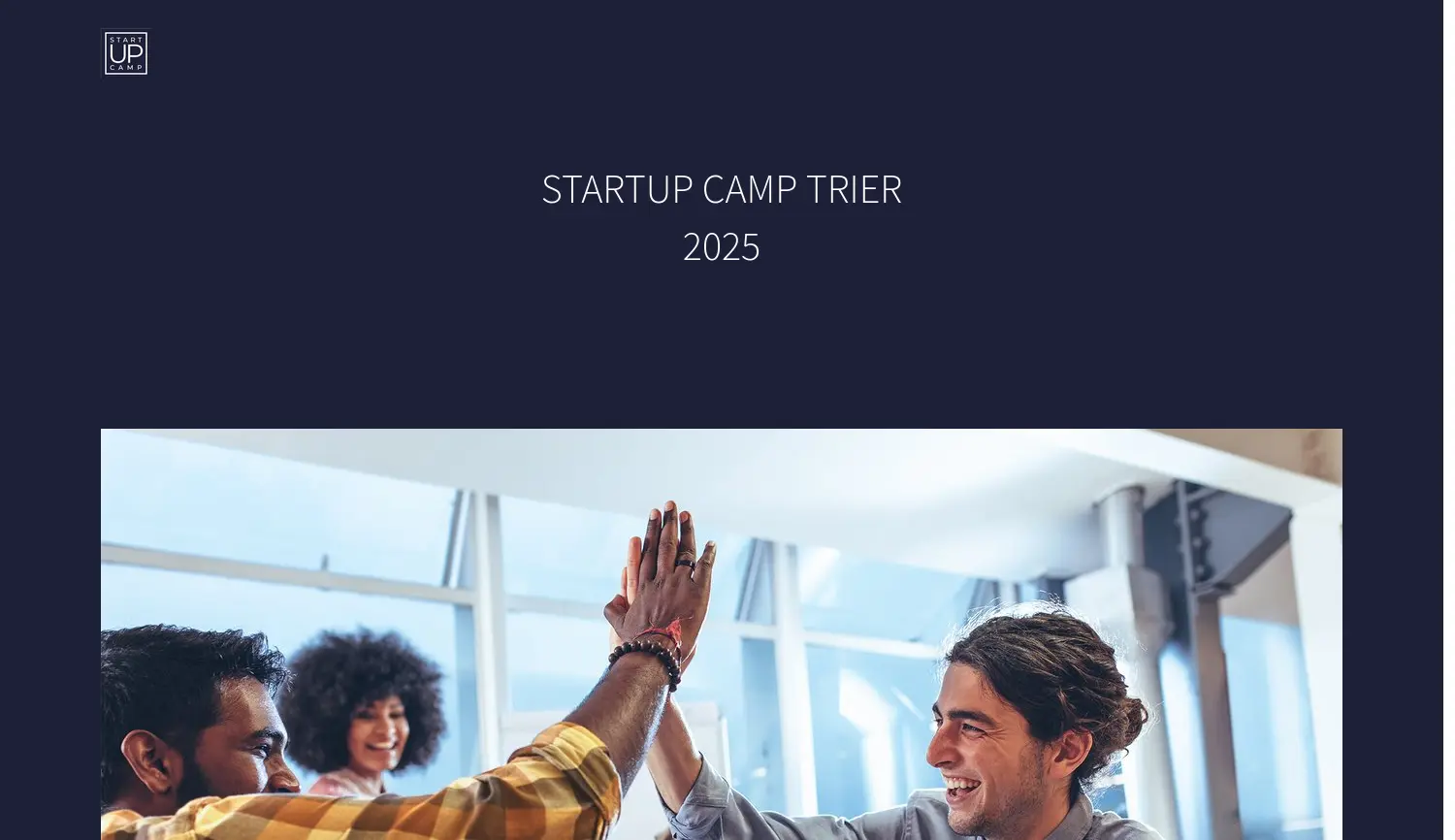 Website der Firma Startup Camp Trier