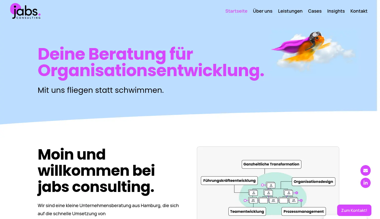 Website der Firma JABS Consulting GmbH
