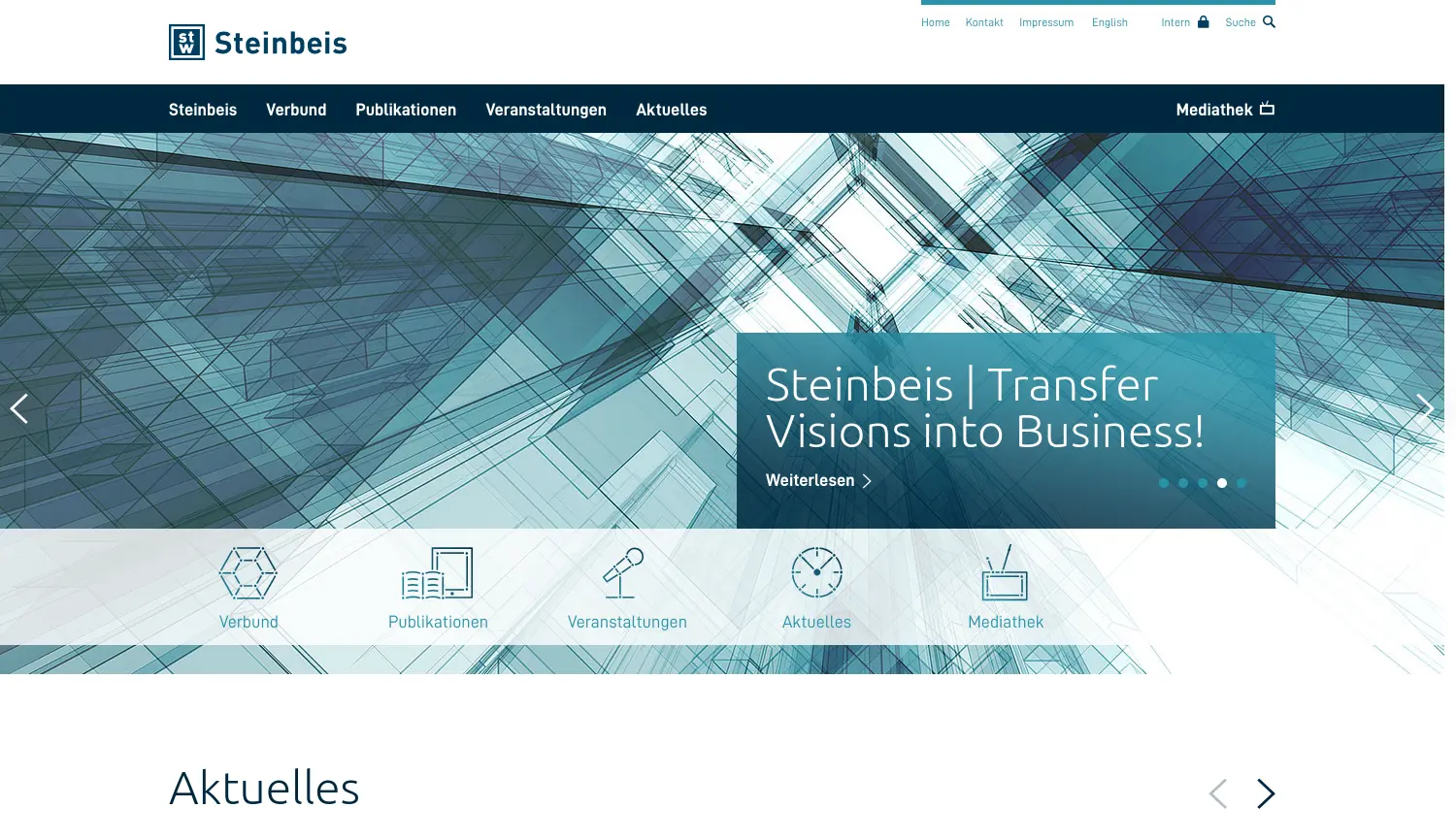 Website der Firma Steinbeis