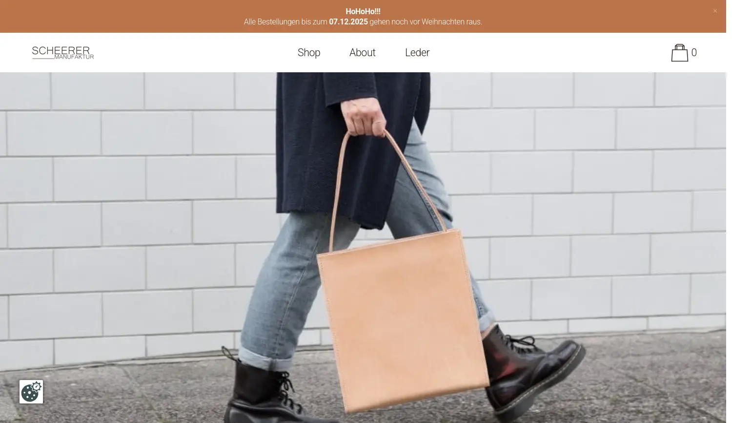 Website der Firma Scheerer Manufaktur (Mario Scheerer)