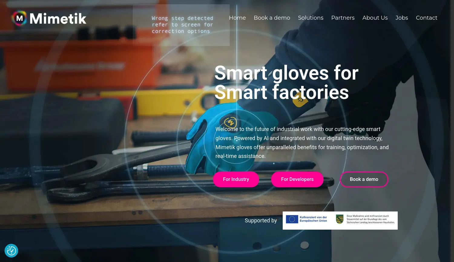 Website der Firma Mimetik GmbH