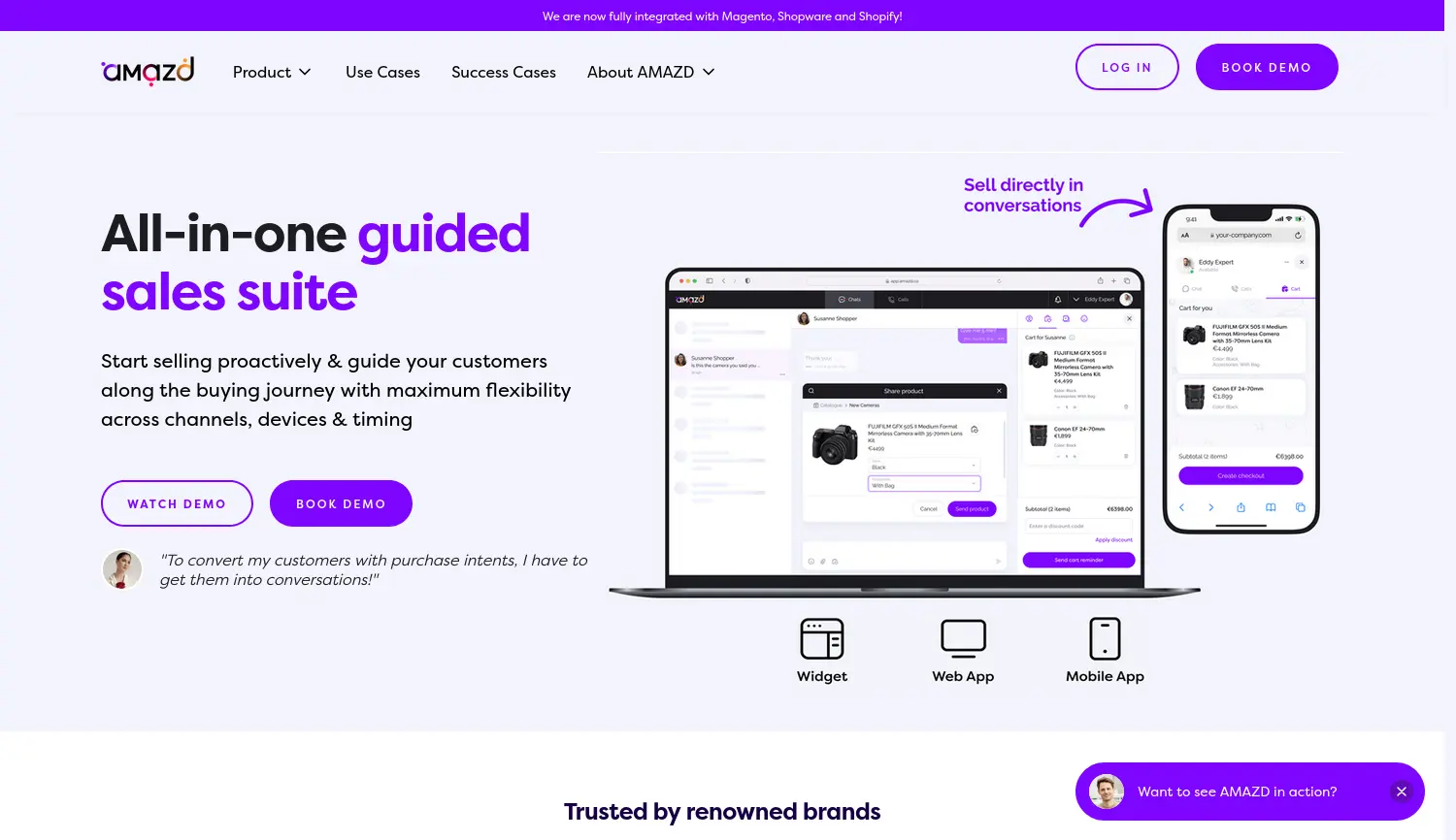 Website der Firma AMAZD GmbH