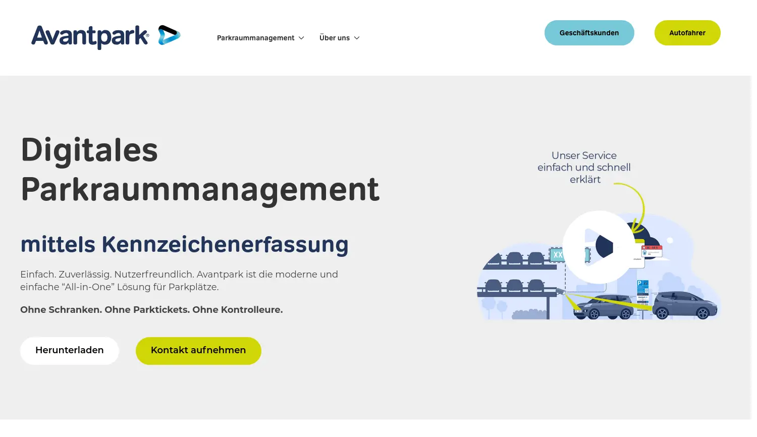 Website der Firma Parking Solutions Deutschland GmbH