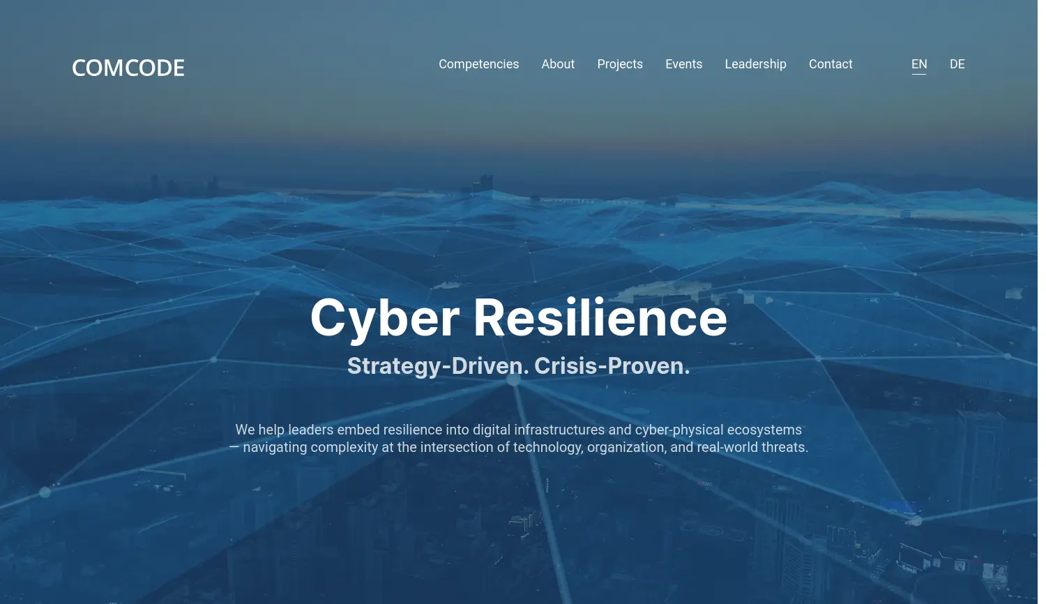 Website der Firma ComCode GmbH