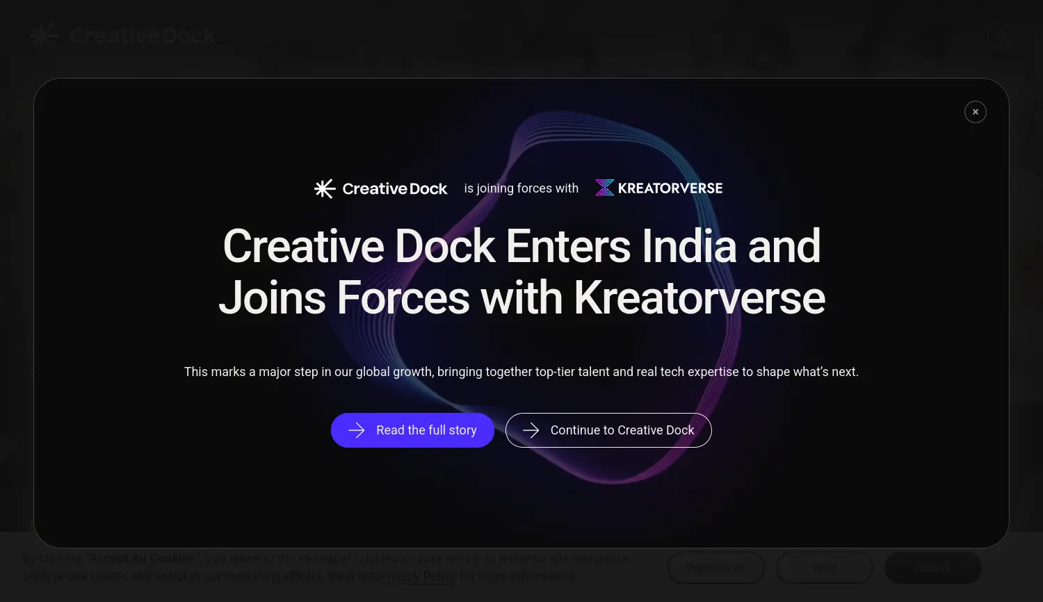 Website der Firma CreativeDock BER GmbH