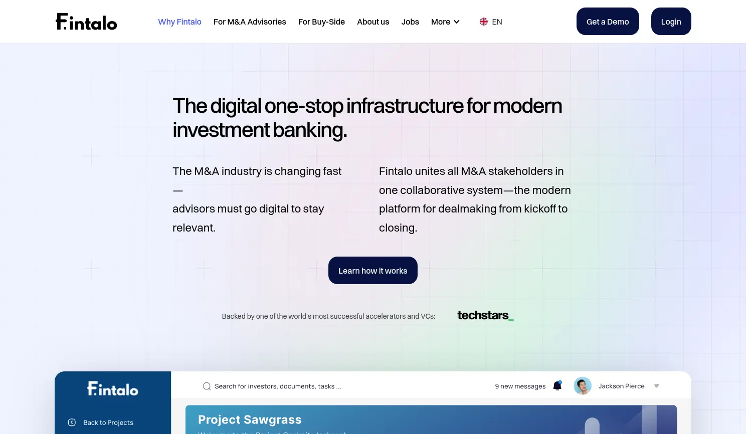 Website der Firma Fintalo GmbH