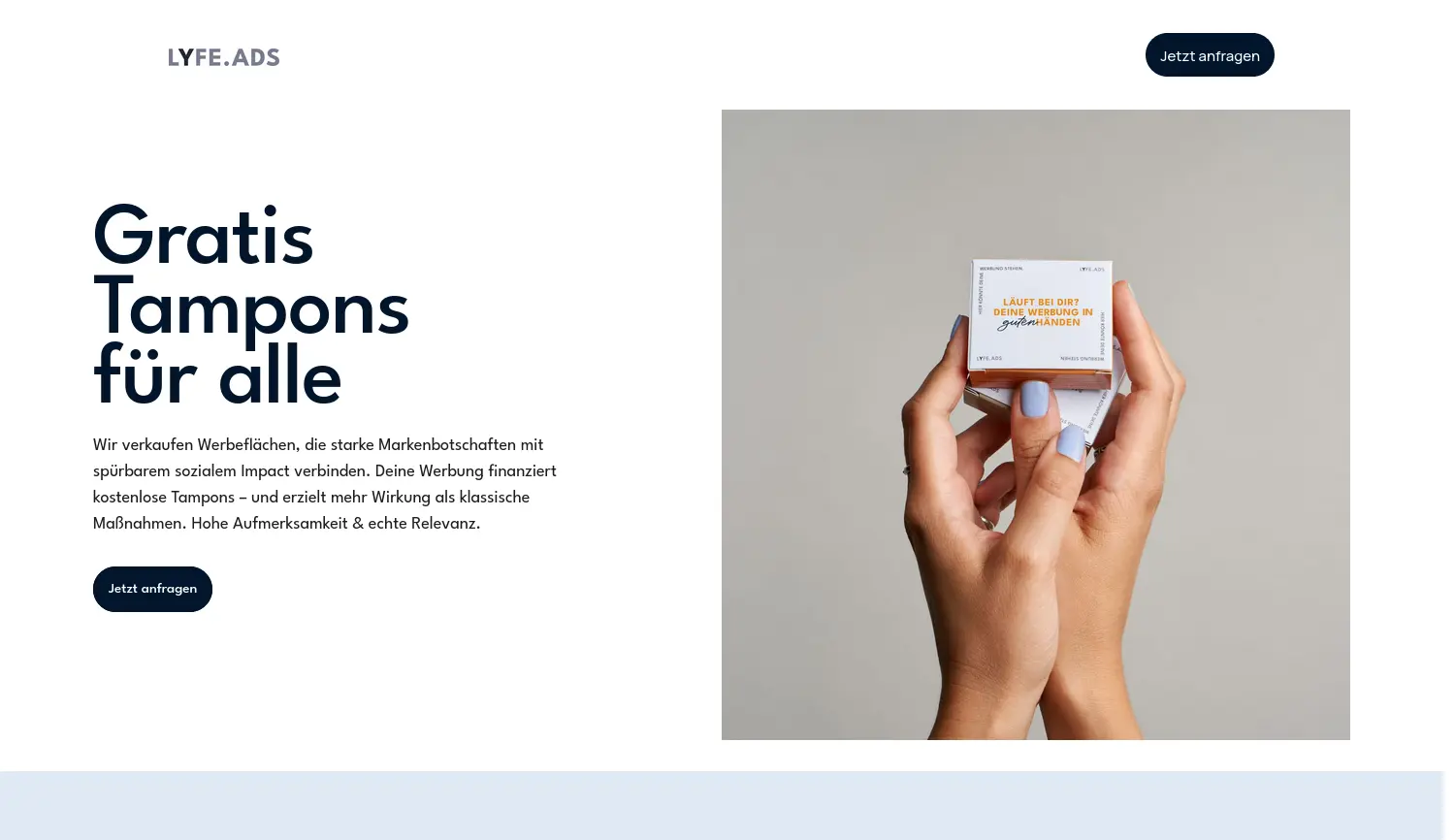 Website der Firma LYFE.ads