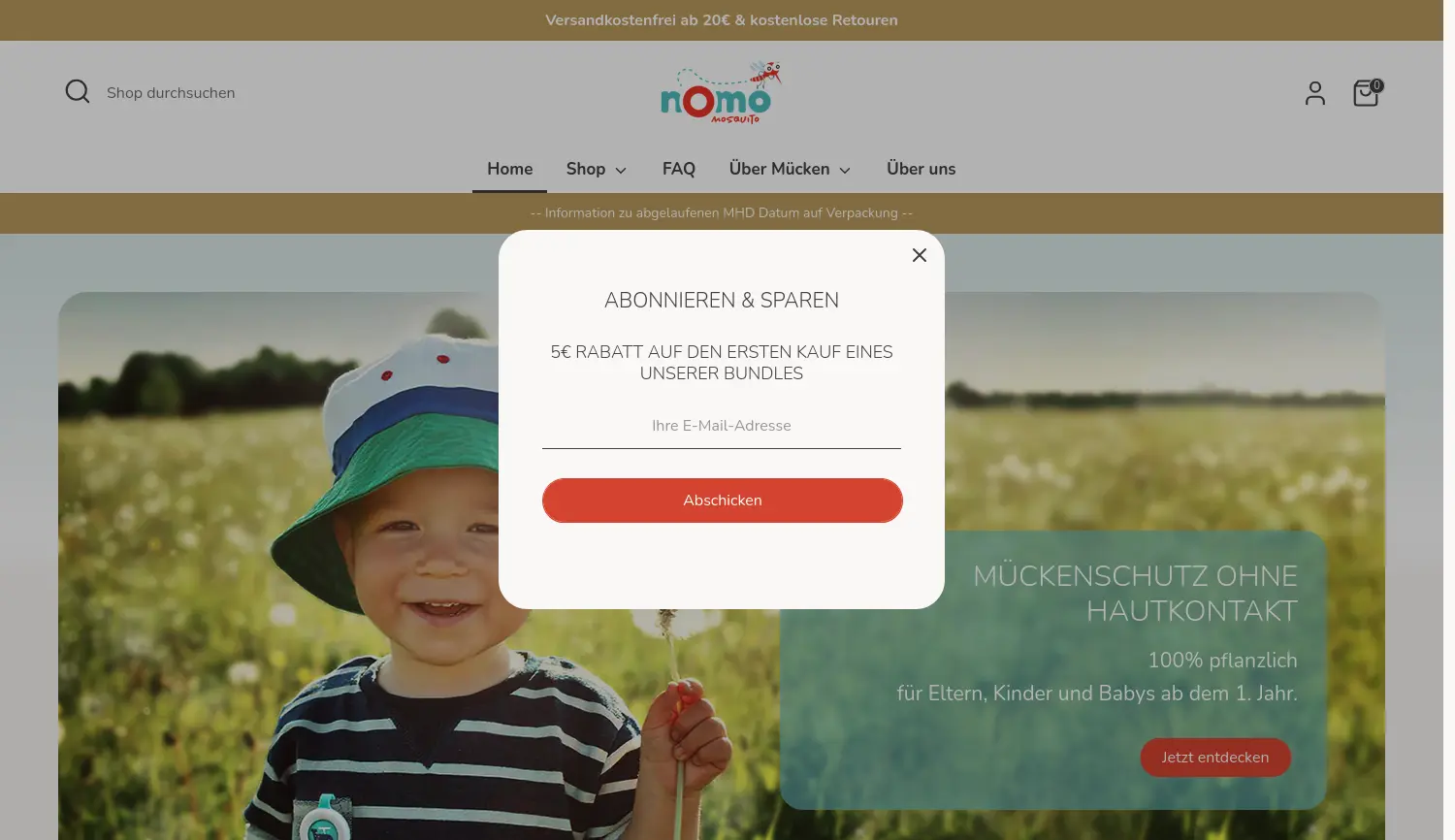 Website der Firma nomo-mosquito