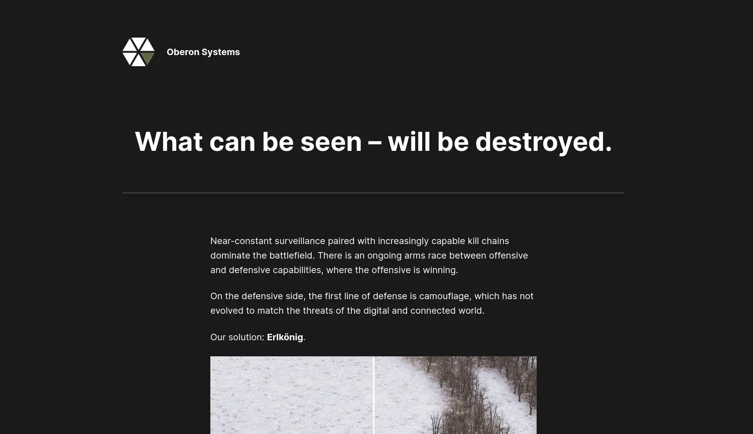 Website der Firma Oberon Systems GmbH